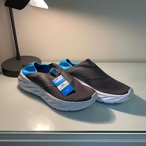 MEN'S HOKA ONE ONE ORA RECOVERY SHOE - EBONY / DRESDEN BLUE